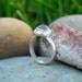 Celtic Triquetra Ring Sterling Silver Clear Quartz
