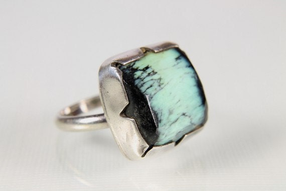 Vintage Apache Variscite Sterling silver Ring