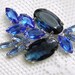 Vintage Juliana Blue Rhinestone Brooch