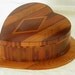 Antique Heart Parquetry Wood Jewelry Trinket Box