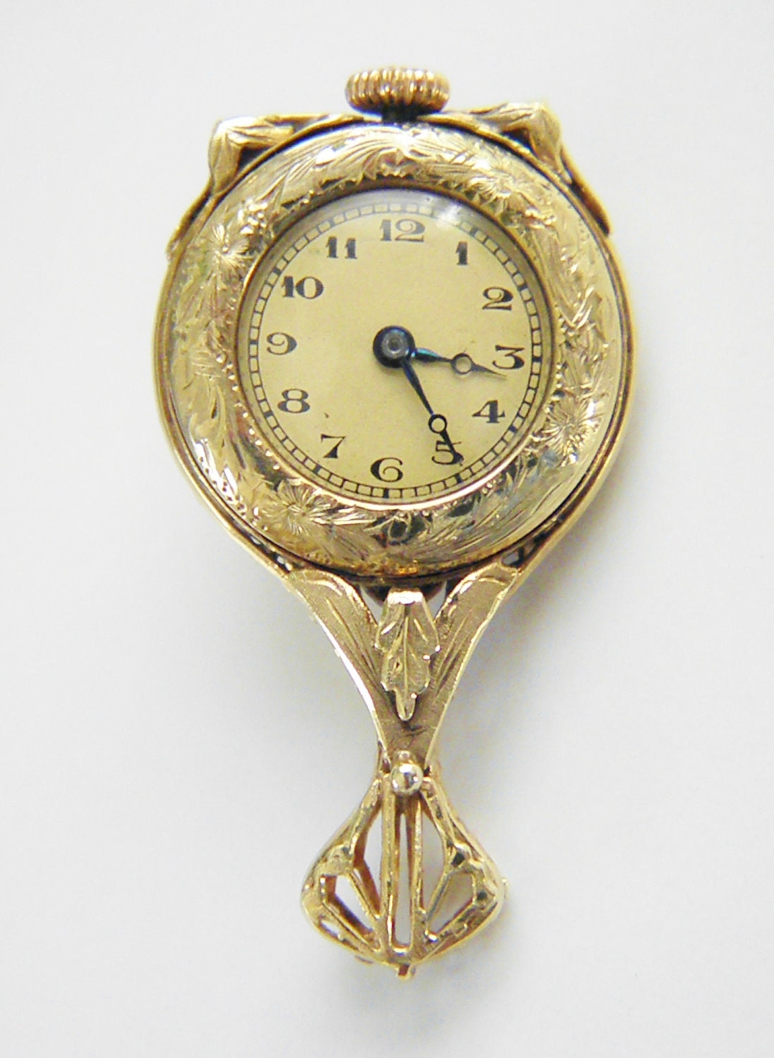 Vintage Victorian Revival Pendant Watch, 40s