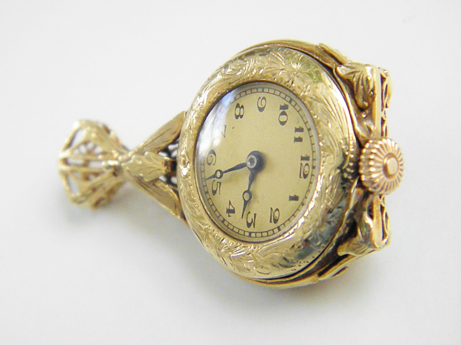 Vintage Victorian Revival Pendant Watch, 40s