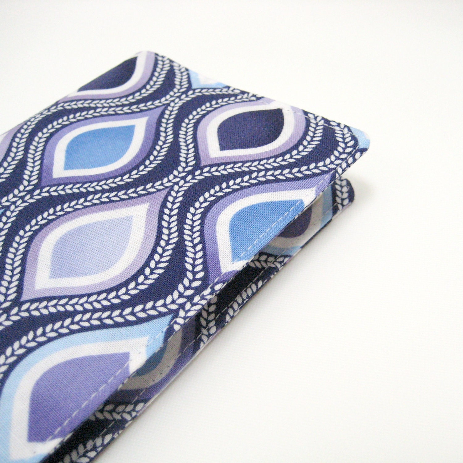 Purple white Pocket Moleskine fabric cover, Pocket 2012 planner cover, Fabric cover for a small journal,