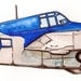 Vintage Airplane Collection print, 15"x15"