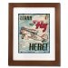 Learn to Fly Here - vintage style airplane poster print 8x10"