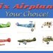 Collection of Six 8x10 vintage Airplane prints of your choice