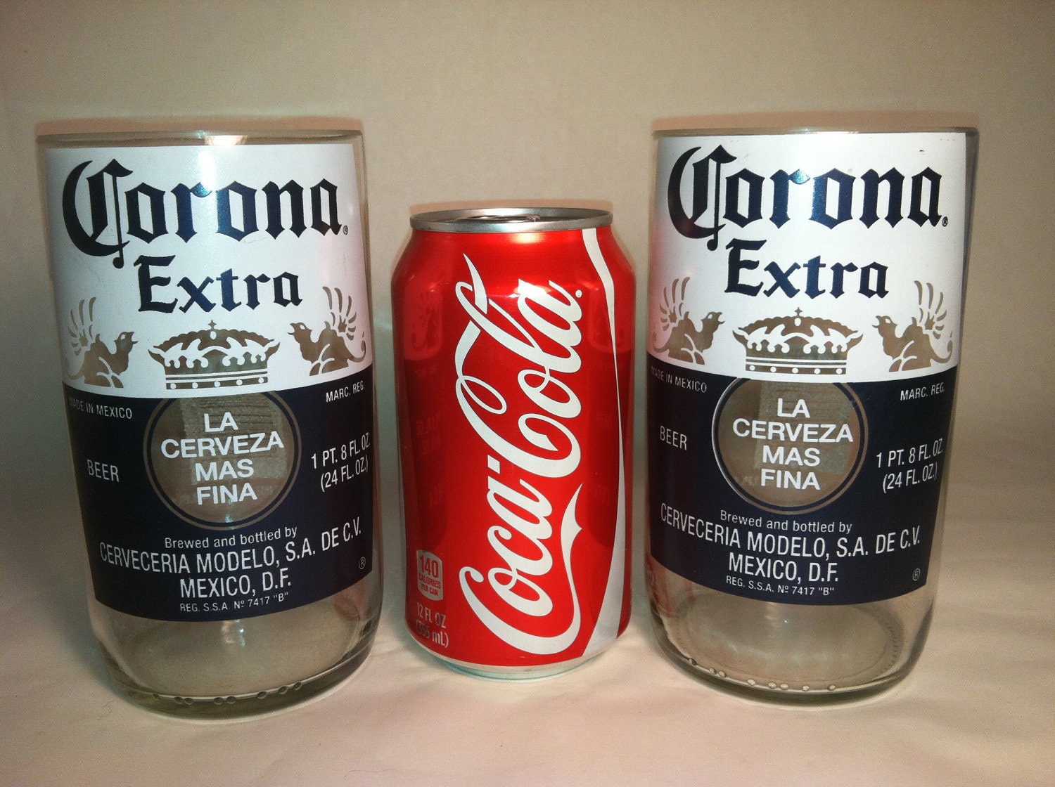 Corona Extra Large Recycled Glasses - Set of 2