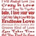 Silly Love Songs Art Print 8x10 Wedding Shower Housewarming Romance Valentine Anniversary Gift