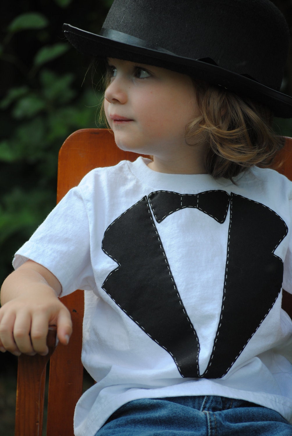 Little man tux infant or toddler t shirt