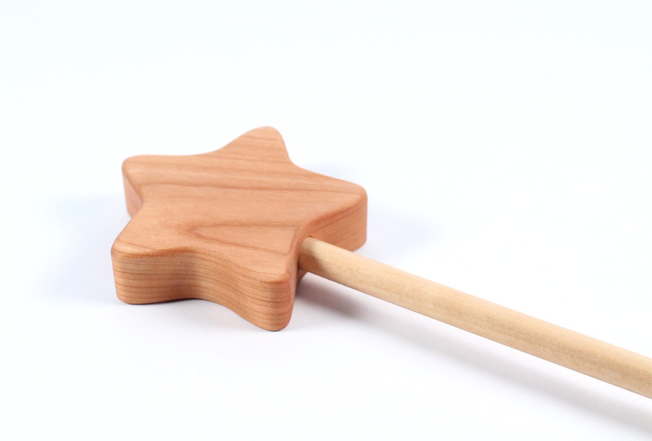wooden MAGIC WAND - an all natural, woodland fairy imagination toy, waldorf-inspired free play for boy or girl, homegrown organic finish