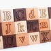 26-piece wooden ALPHABET BLOCK set - natural hardwood letter blocks, an educational and eco-friendly classic gift for boy or girl