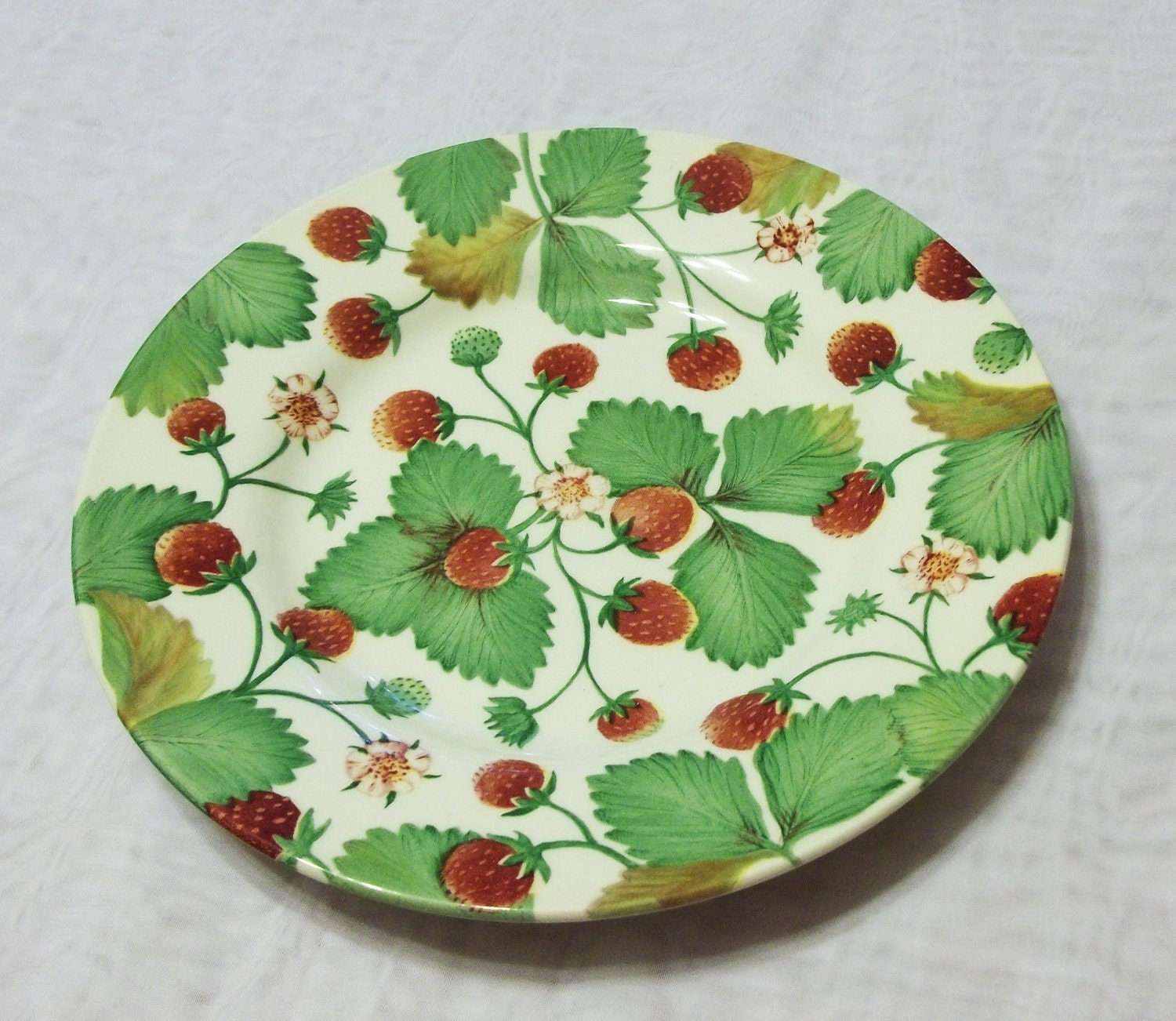 Royal Stafford Strawberry Plate With Glorious Color and is in Pristine Condition