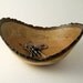 Natural-Edge Wood Bowl in Salvaged Black Oak: 9.5" Length x 4.25" Tall.