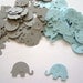 100 Blue Grey Gray Elephant Confetti Die Cuts Punch Cutouts Embellishment Scrapbook