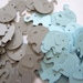 100 Blue Grey Gray Elephant Confetti Die Cuts Punch Cutouts Embellishment Scrapbook