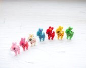 Fancy Roe Deer Baby Adjustable Ring . Fawn. Bambi . Yellow . Pink . White . Red . Green . Christmas