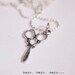 Scissors Necklace . Bali Silver . Ball chain. Gift. Mother's day