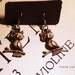 Owl earrings . Antique brass . Cool . Wise owls