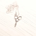 Scissors Necklace . Bali Silver . Ball chain. Gift. Mother's day