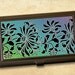 Business Card Case with Vintage Floral Art