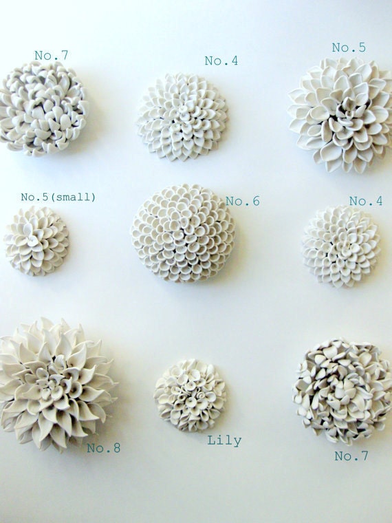 Set of Three LARGE Sized flowers of your choice
