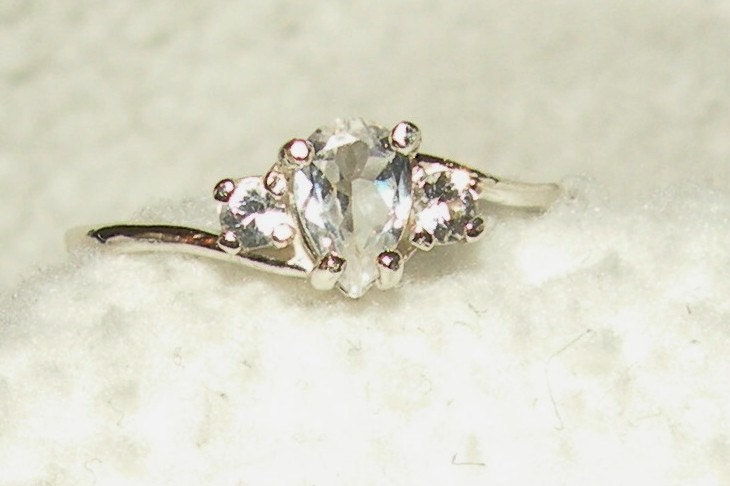 White Sapphire Engagement or Wedding Ring