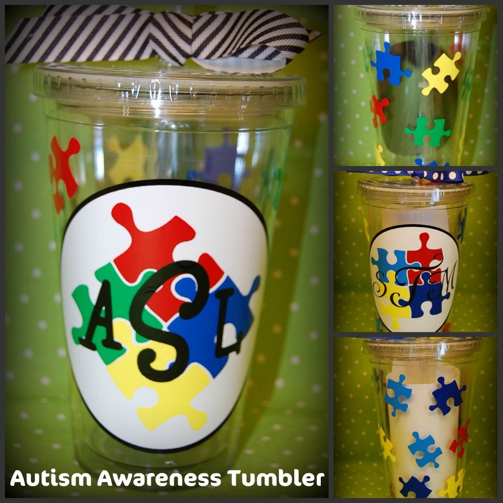 Autism Awareness tumbler - 16oz personalized acrylic
