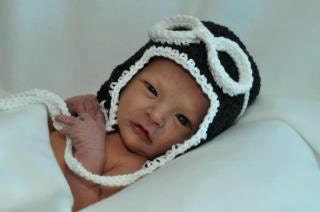 Motorcycle Earflap hat with goggles, Aviator, crochet pattern