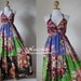 Patchwork Spaghetti Halter Strap Boho Summer MaxiDress : Patchwork Flower Girl Collection