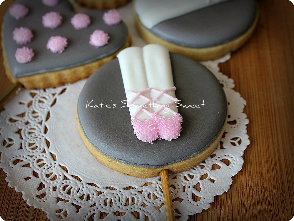 Ballet - Ballerina - Ballerina Cookies - Ballerina Shoes - Cupcake Decorations - Kids Party Favors Birthday - Birthday Ballerina