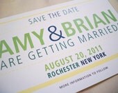 Wedding Save the Date Post Cards with Ampersand on 4x6 Card