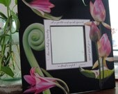 Lilies and Tulips Mirror - Black - 10x10