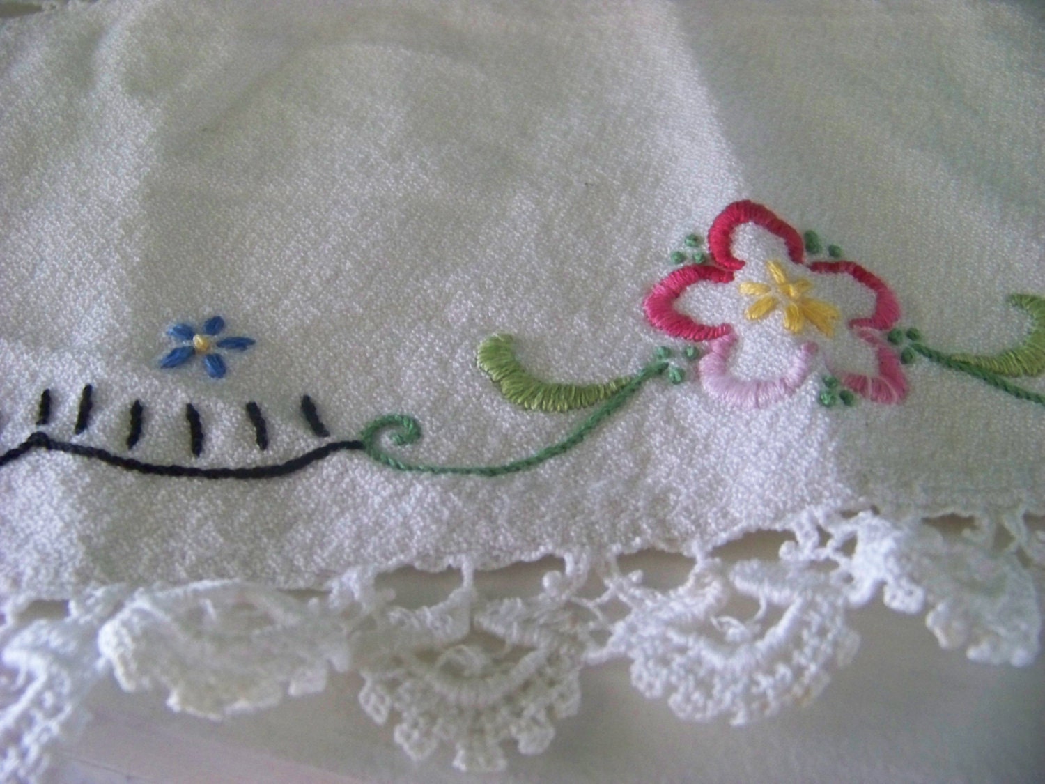 Lovely Doily With Hand Crochet Lace