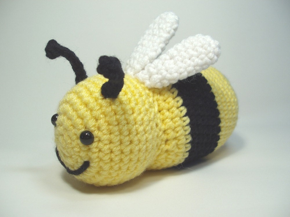 Crocheted Bumble Bee Stuffed Animal Toy