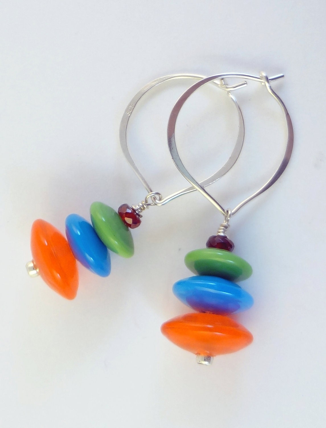 Lampwork Bead Earrings - 'Fiesta'
