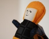 Nate the Great - Boy Superhero Doll, Batman cape