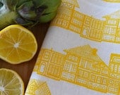 HUTS hand screen printed tea towel
