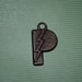 Vintage Metal "P" Lightning Bolt Pendant