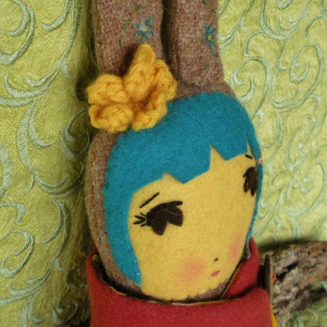 Bunny Ears  Forest Doll