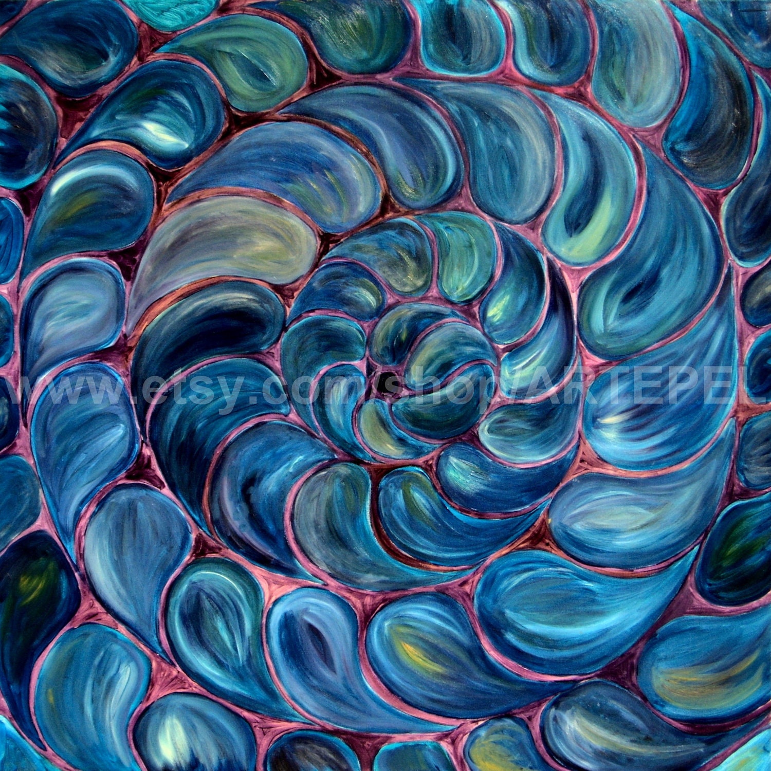 Abstract Blue Paintings