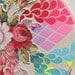 FANTASY FLORAL, Pair of Paintings on Vintage Textiles