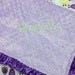 Personalized Minky Baby Blanket with Robert Kaufman Night Owl Minky and satin ruffles