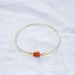 Orange Vintage Set Stone Bangle, Stackable Bangle, Gem Stone Bangle, Rhinestone Bangle, Bezel Bangle