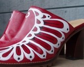 Feathered Wings painted shoes W7.5