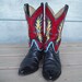 Tewa Two-Step hand painted Tony Lama cowgirl boots W8