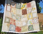 Reserved custom listing for Julie...Vintage handkerchief twin quilt