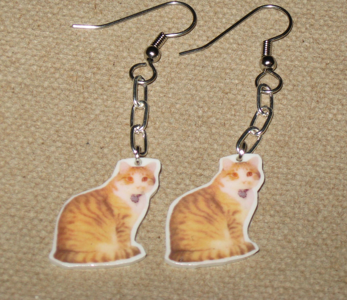 CHARITY - Regretsy Cut Out Cat Dangle Earrings