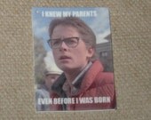 Hipster Marty McFly Keychain/Lanyard/Phone Charm
