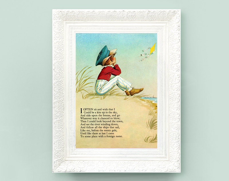 Vintage Nursery Rhyme 8x10 Nautical Sailor Boy by ThePrintMakers
