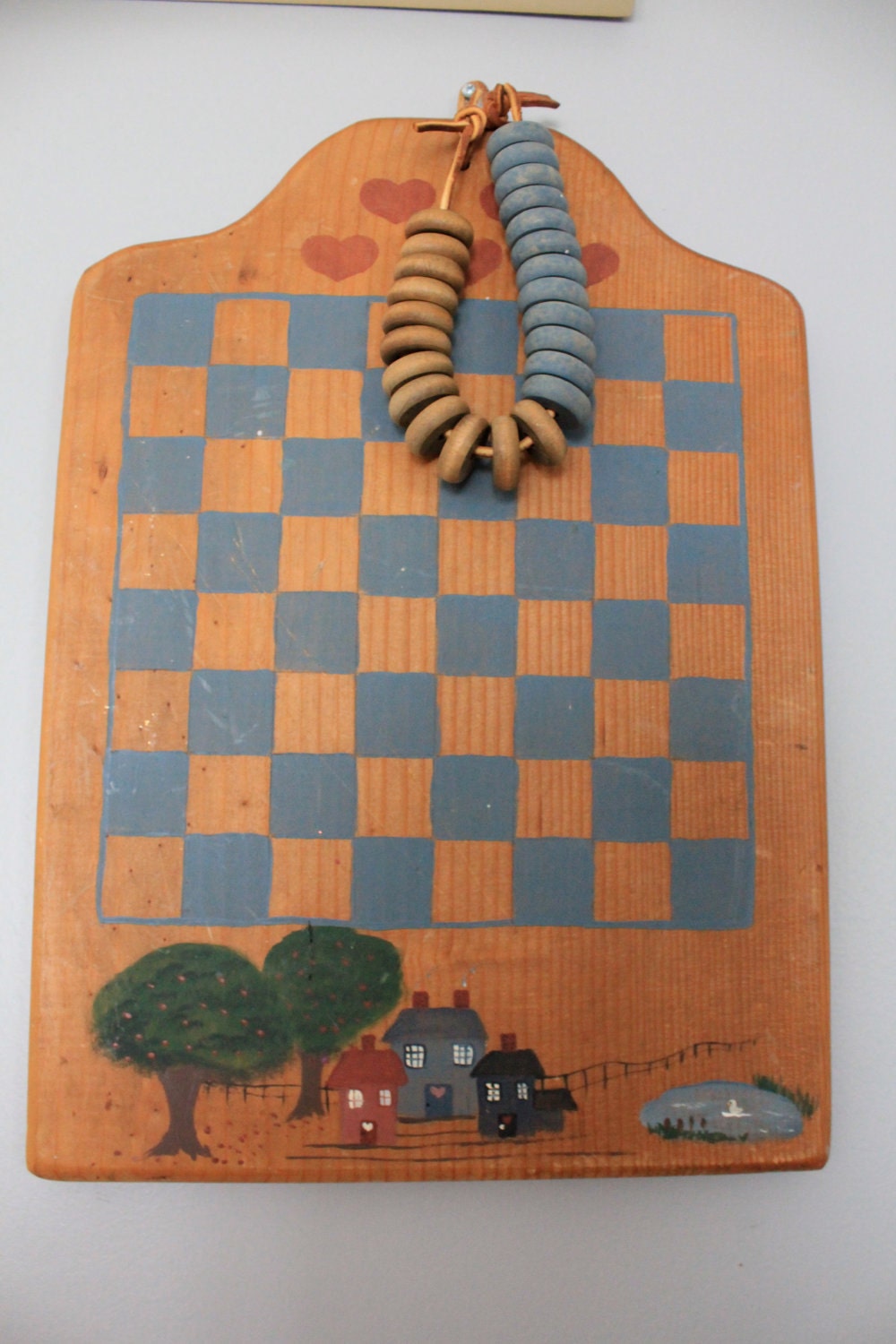 Vintage Checker Board Country Chic Wall Art